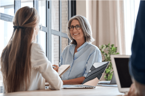 Mom and daughter homeschooling