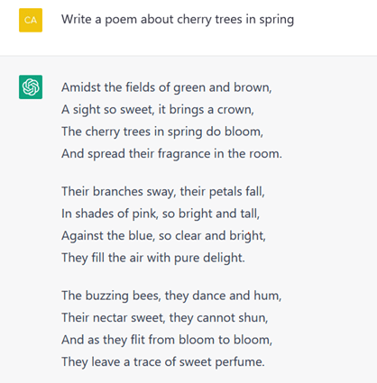 Chat GTP Poetry