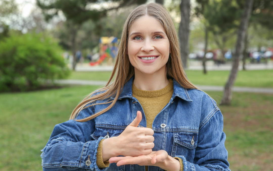 Catholic homeschool teen learning ASL