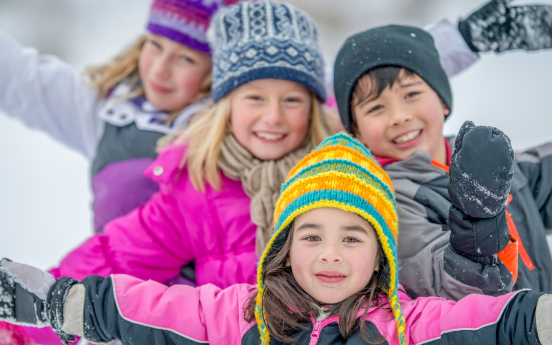 homeschool kids playing outsdie