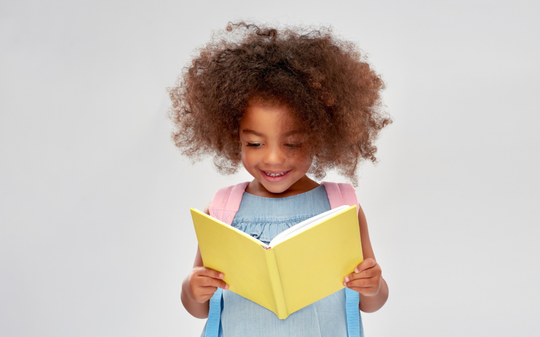 catholic homeschool child working on reading comprehension