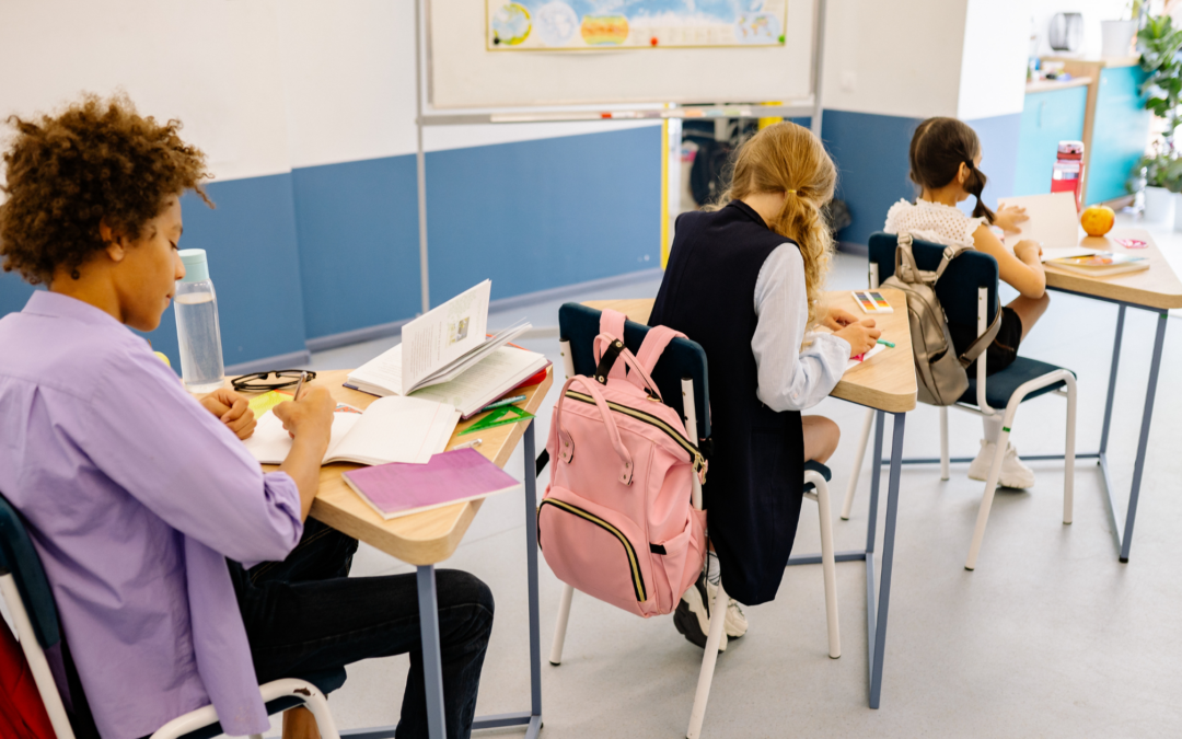 children in school desks