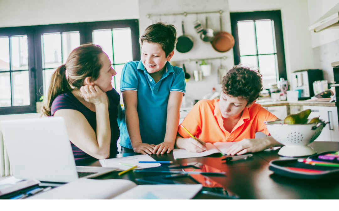 catholic homeschool mom and sons