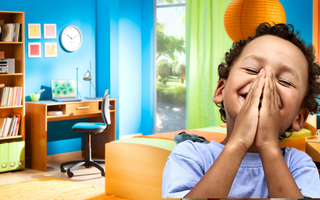 child praying in bedroom