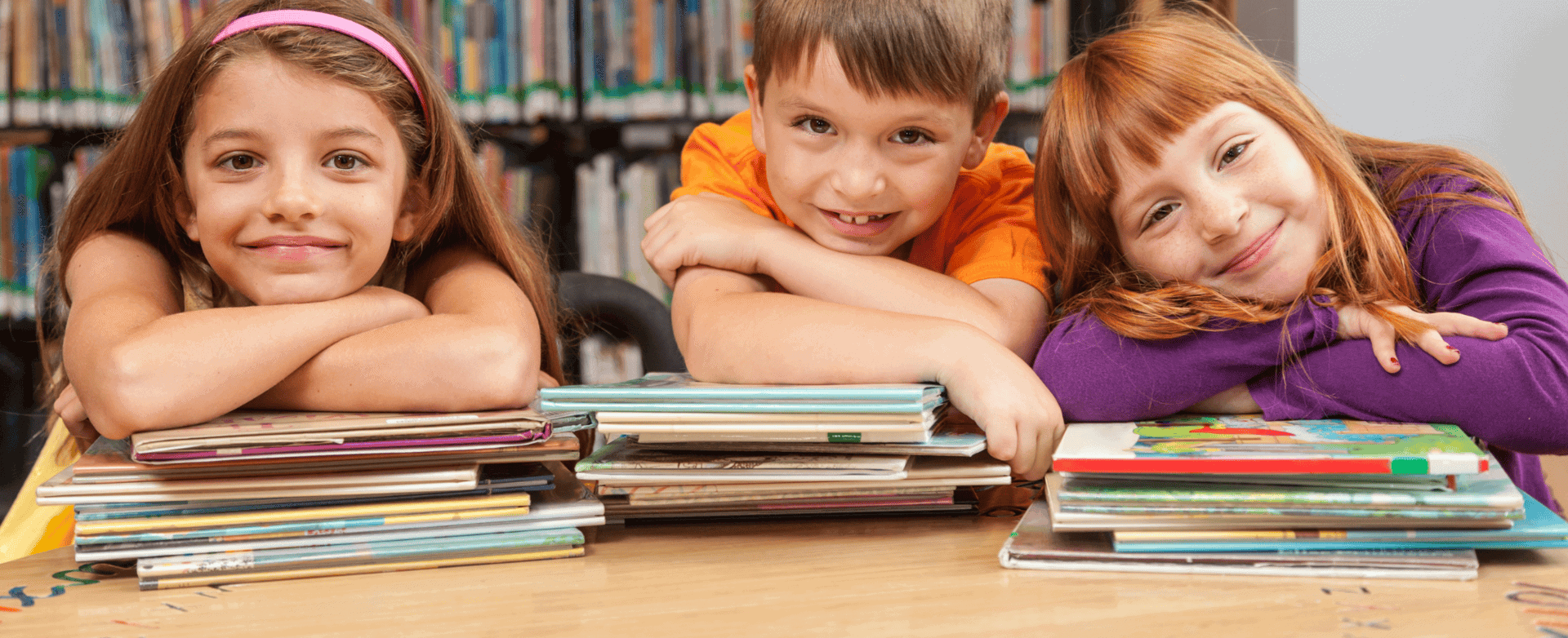 catholic homeschool kids at the library